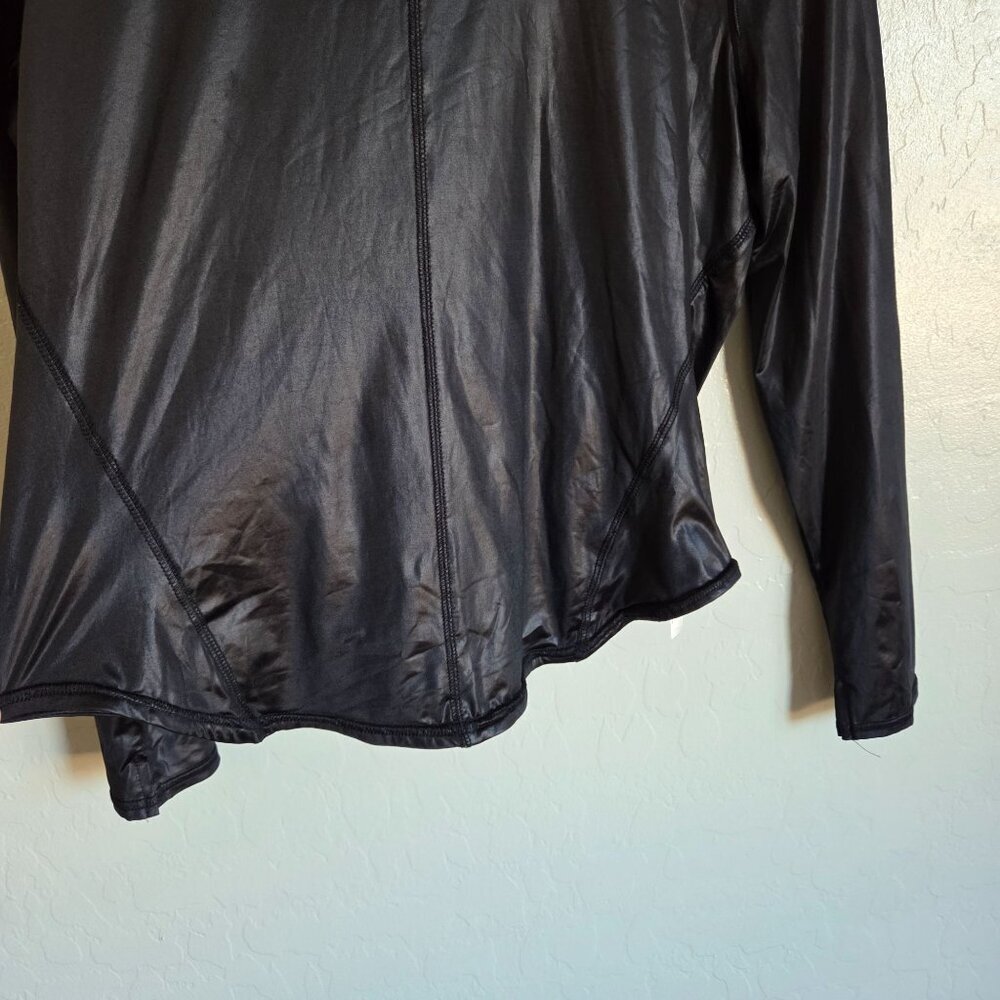 Intimately Free People Straight Up Long Sleeve Mock Neck Top Shiny Black Size XL - Picture 4 of 9